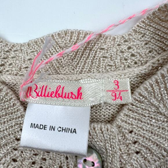 NWT Billieblush Gold Knit Cardigan Sweater - Picture 4 of 6